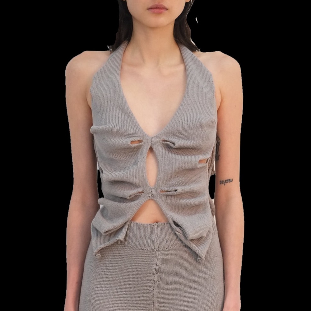 Krystal paniagua halter butterfly top